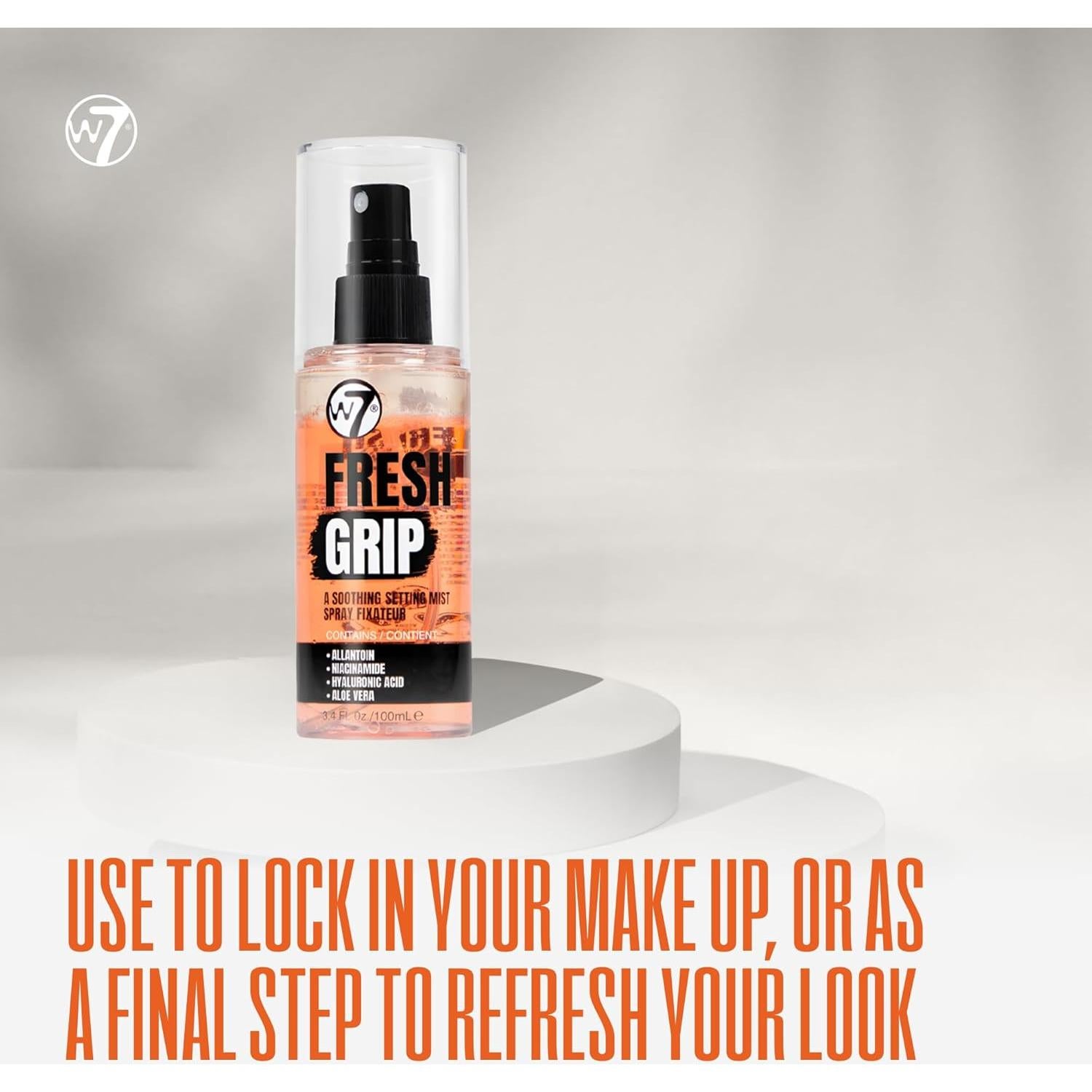 W7 Fresh Grip Spray Fijador Hidratante 100 ml - Ácido Hialurónico