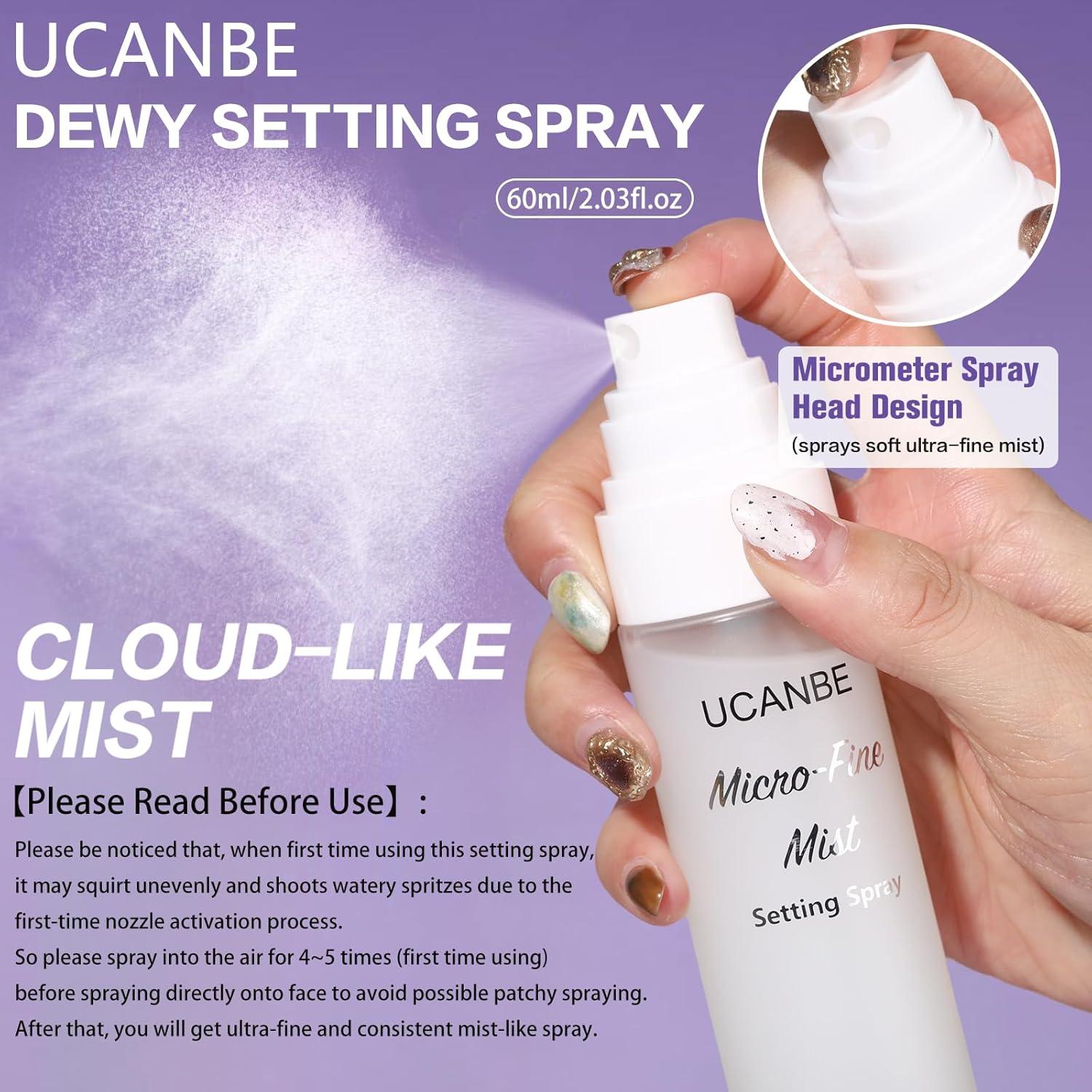 Spray Fijador Hidratante UCANBE 60ml - Acabado Radiante y Ligero