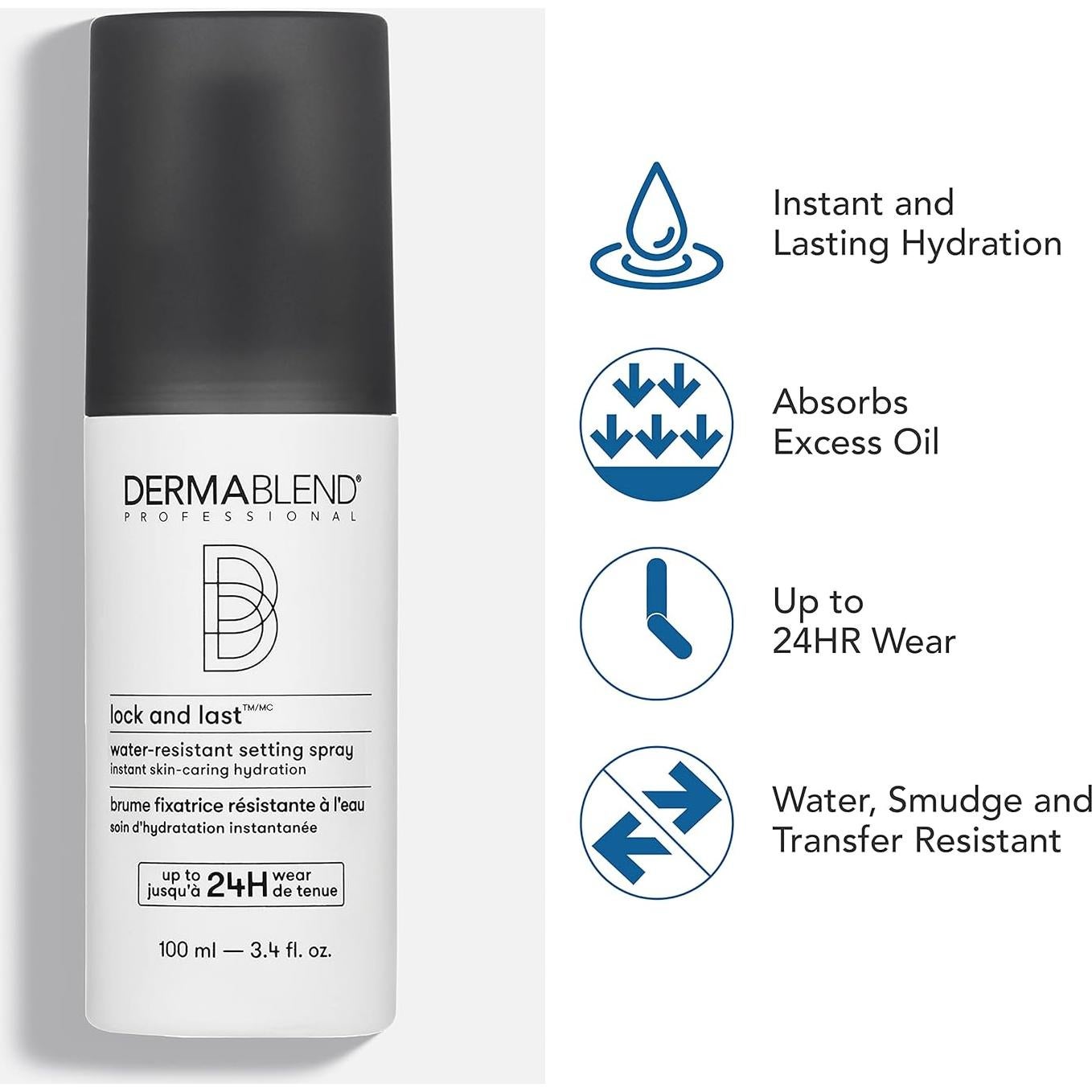 Spray Fijador Dermablend Lock and Last 127g Resistente al Agua