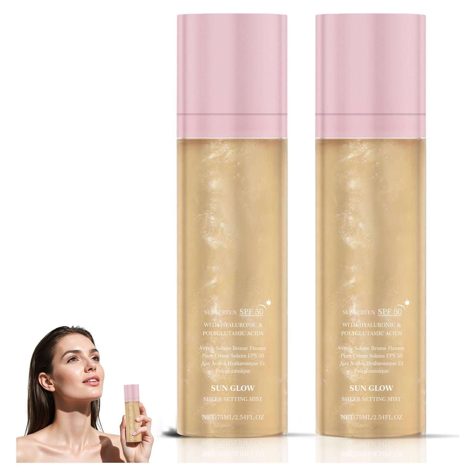 Spray Protector Solar SPF 50 Yetary 2 Pcs Hidratante Facial y Corporal