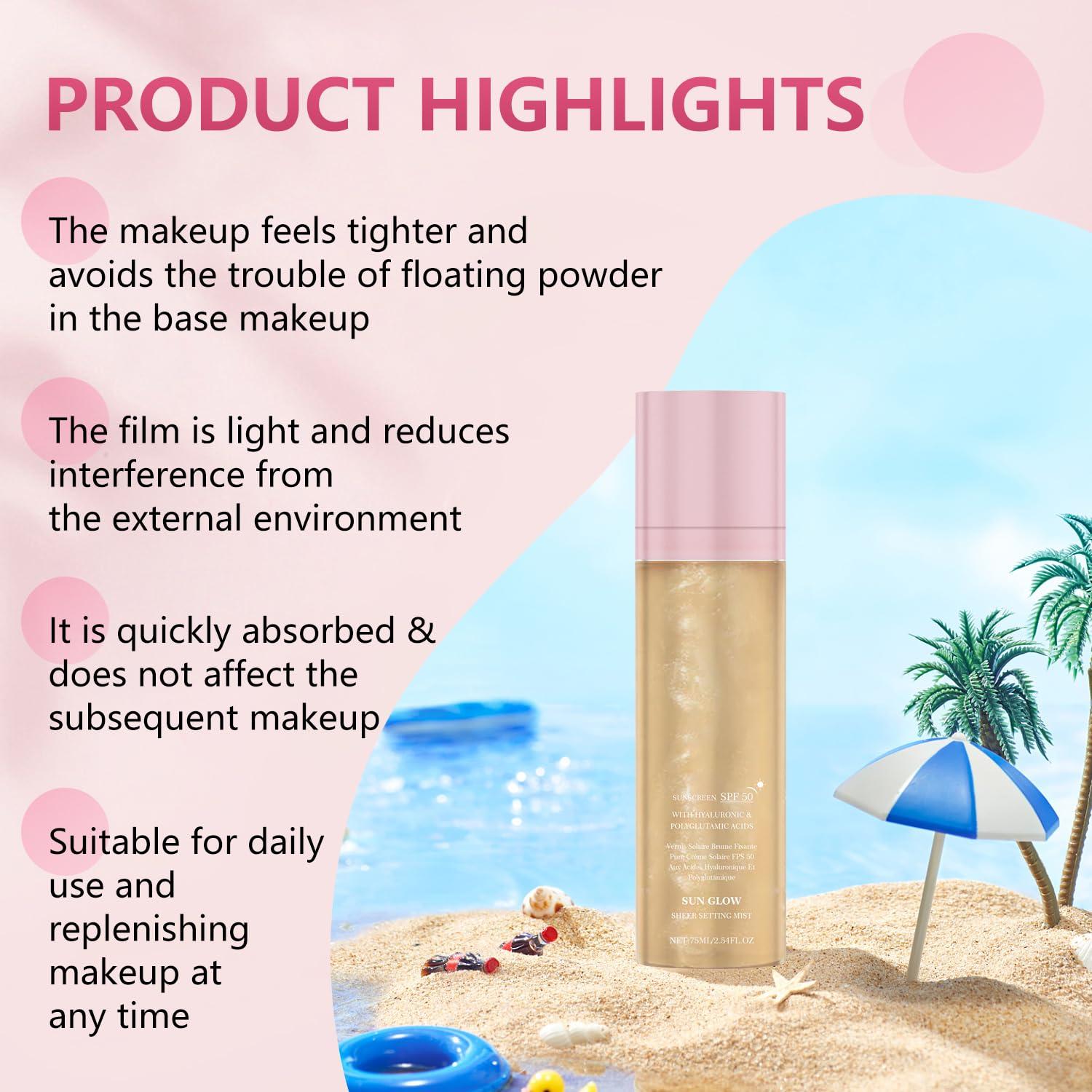 Spray Protector Solar SPF 50 Yetary 2 Pcs Hidratante Facial y Corporal