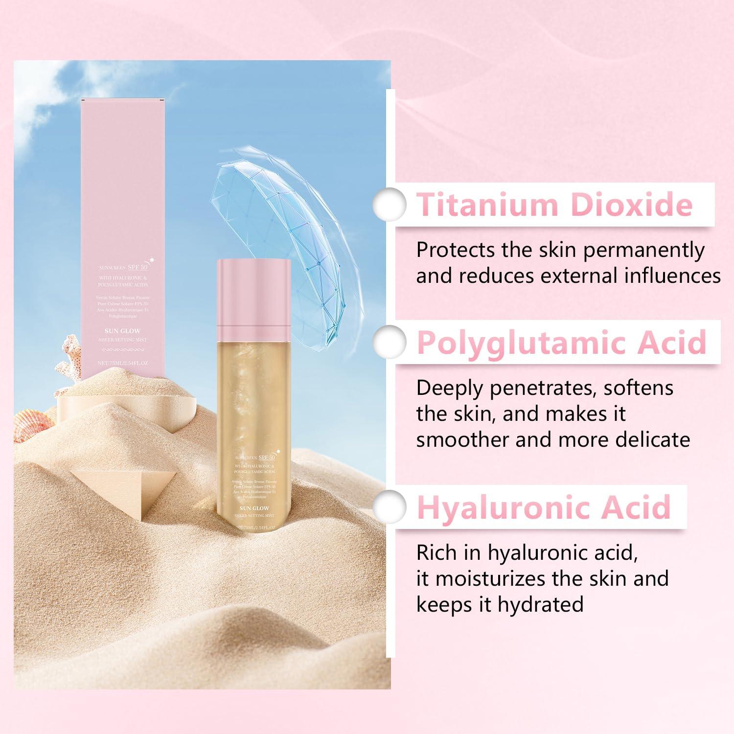 Spray Protector Solar SPF 50 Yetary 2 Pcs Hidratante Facial y Corporal