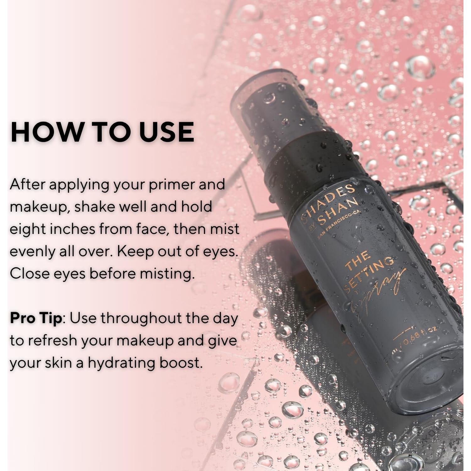 Spray Fijador Mini Shades by Shan 80ml Vegano Sin Alcohol