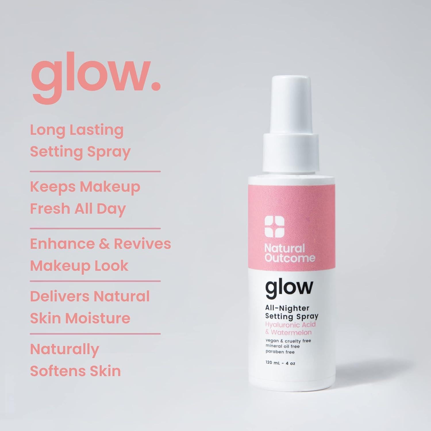 Spray Fijador de Maquillaje Glow Resultado Natural 149.7 g