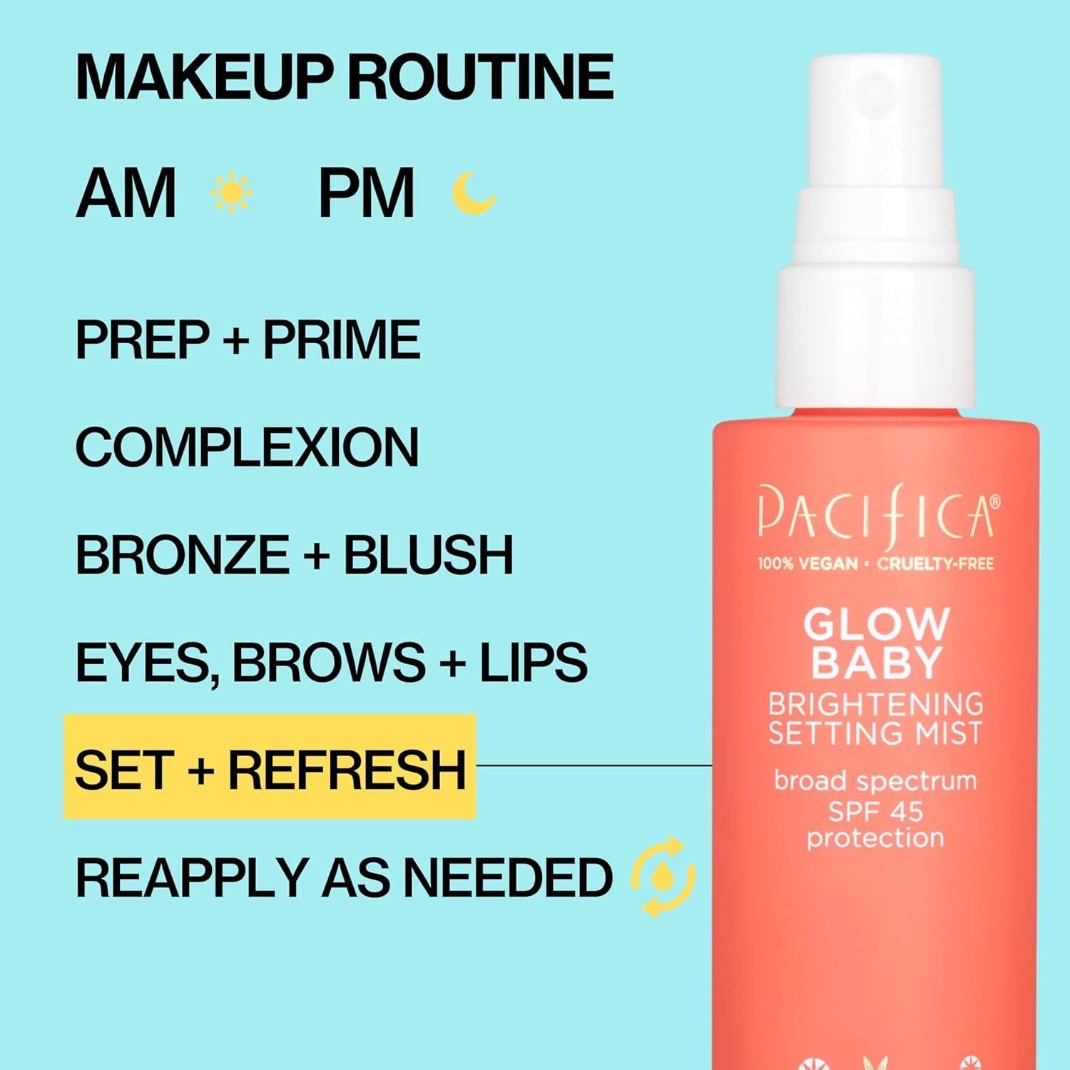 Pacifica Glow Baby Bruma Iluminadora SPF 45 - 50 ml