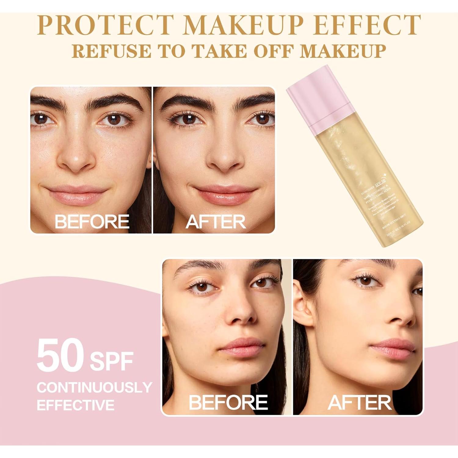 Spray Fijador Solar HRTTUO SPF 50 para Cara y Cuerpo 56.7g