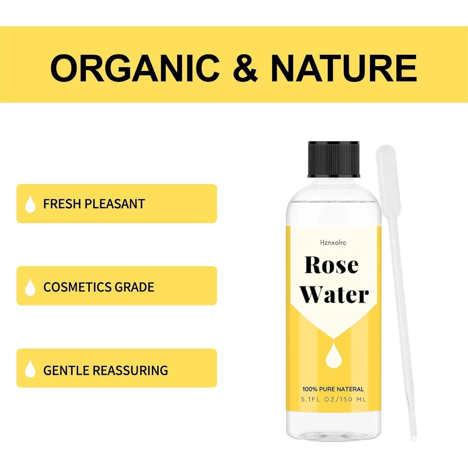 Hidrosol de Rosa 150 ml Hznxolrc - 100% Pura, Hidratante