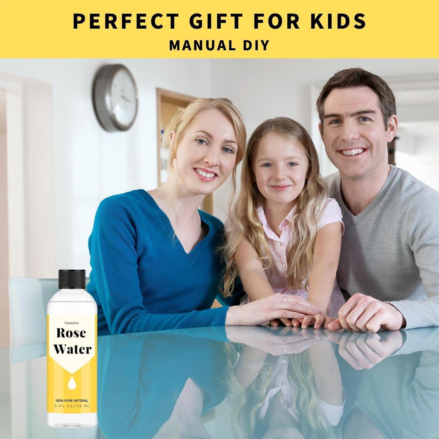 Hidrosol de Rosa 150 ml Hznxolrc - 100% Pura, Hidratante