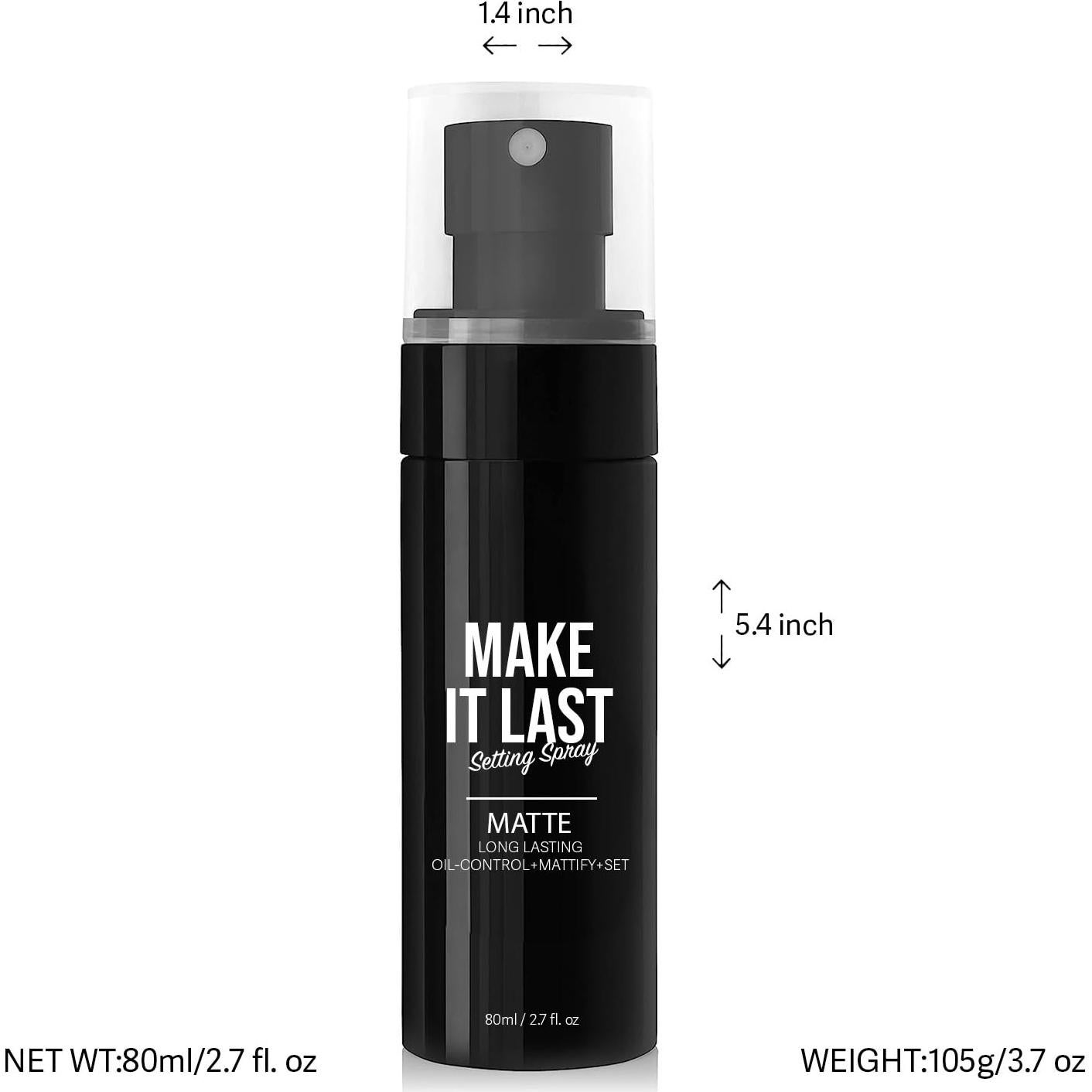 Spray Fijador de Maquillaje Mate Glam Lux 120g Control Aceite