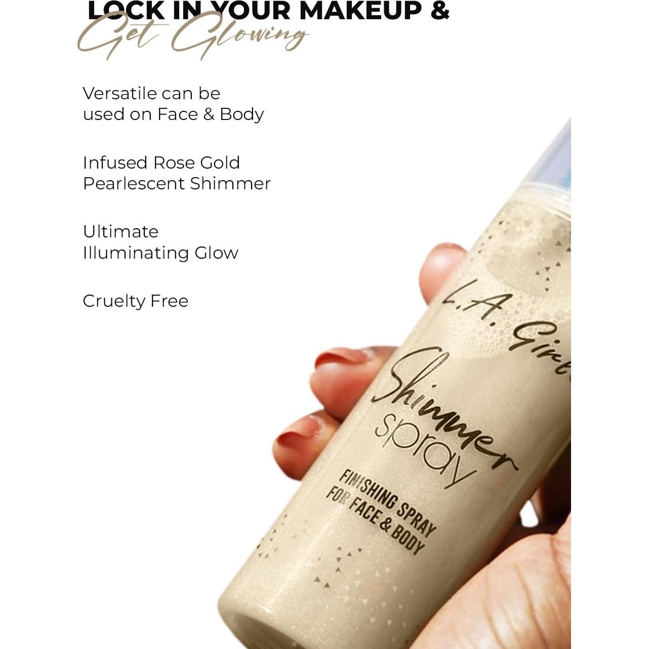 Spray Brillante L.A. Girl 79.83 ml Oro para Cara y Cuerpo