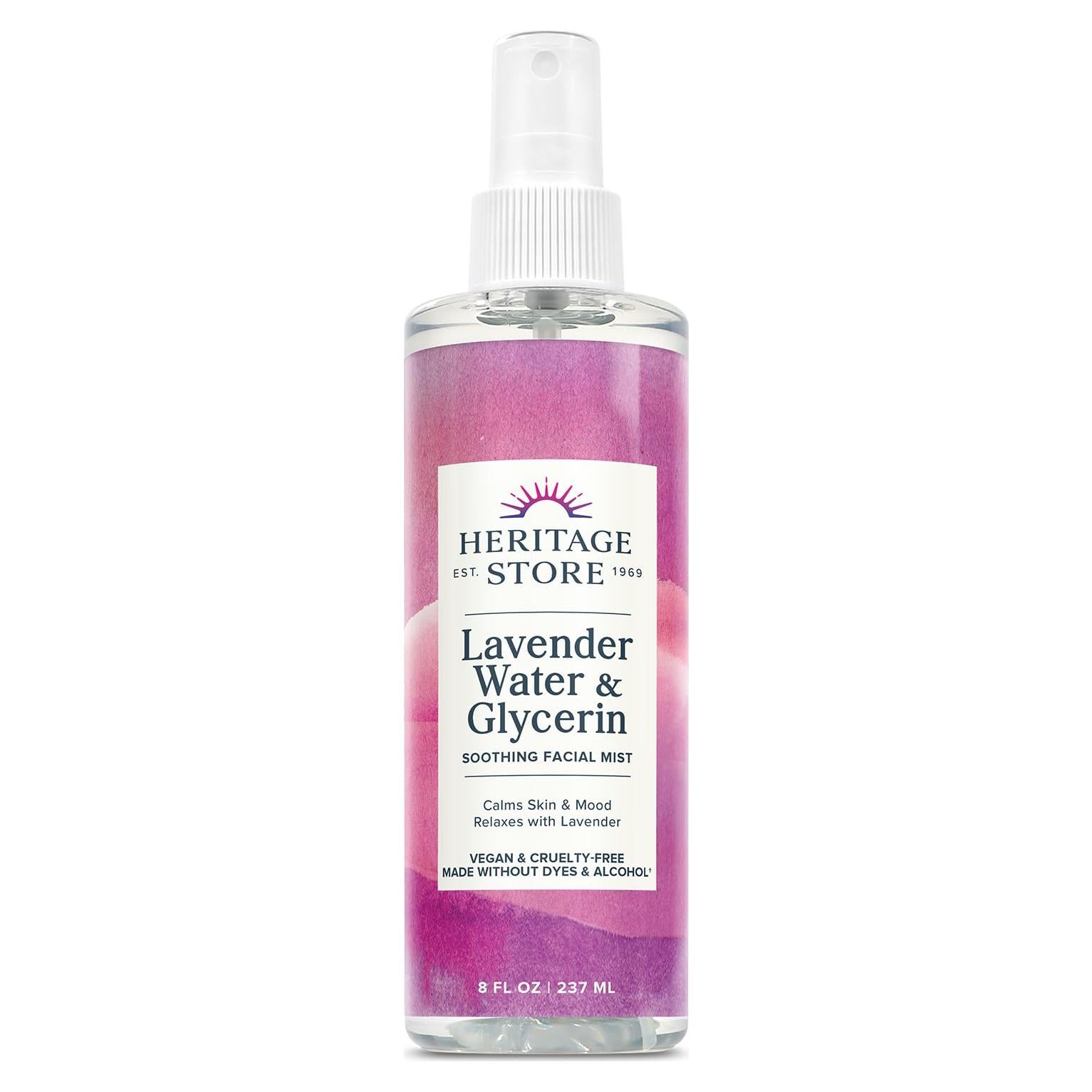 Spray Facial de Lavanda Heritage Store 226.8 ml Hidratante