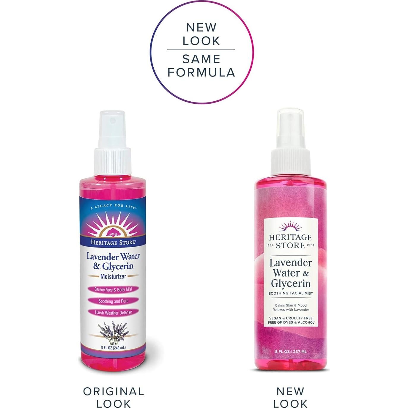 Spray Facial de Lavanda Heritage Store 226.8 ml Hidratante