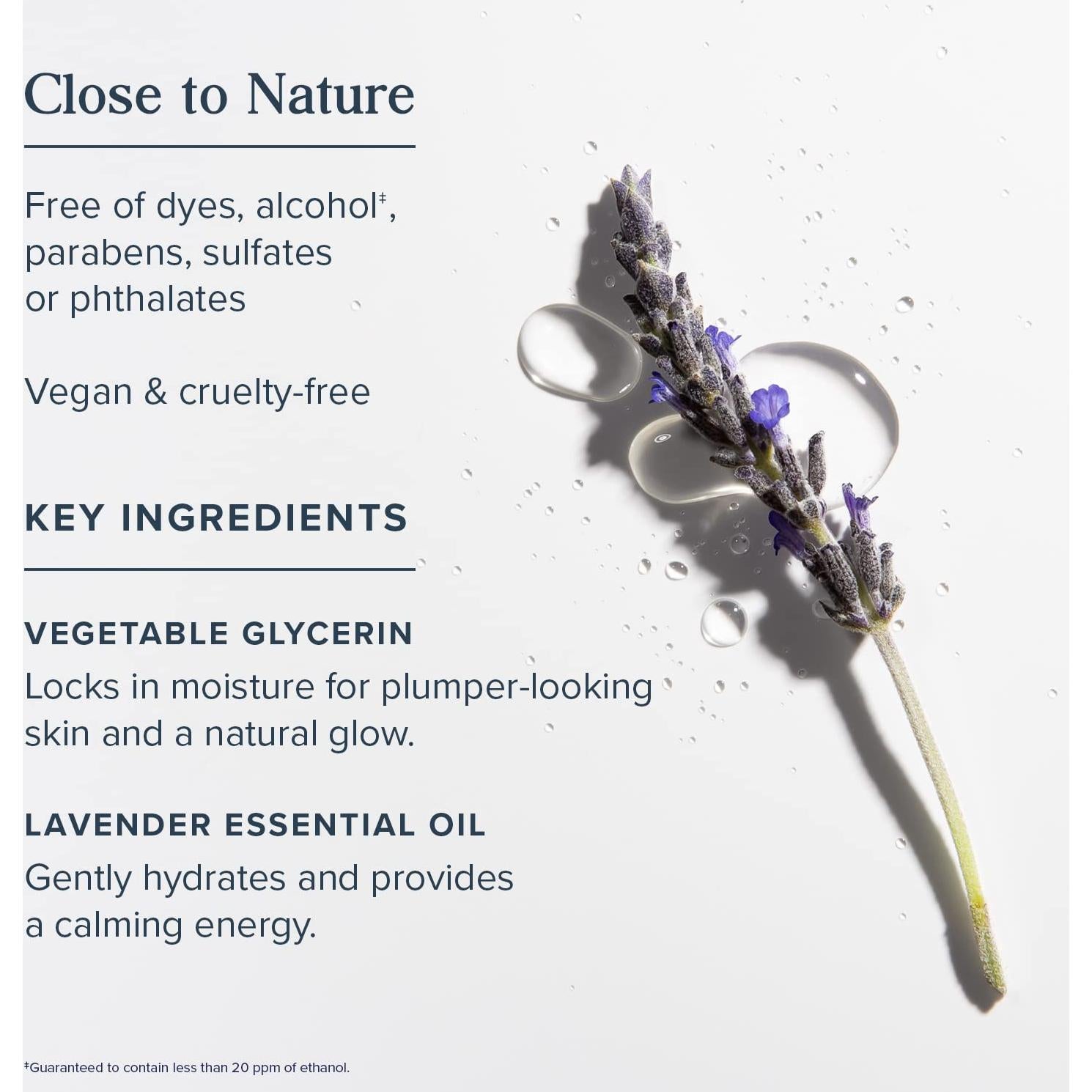 Spray Facial de Lavanda Heritage Store 226.8 ml Hidratante