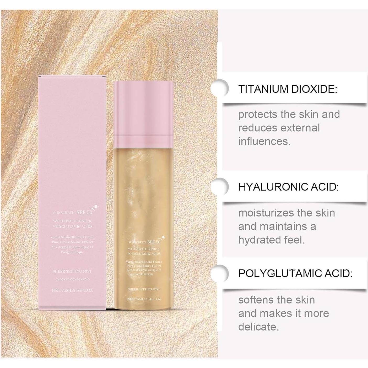 Mist Protector Solar SPF 50 Sheghy - Spray Hidratante 2 en 1