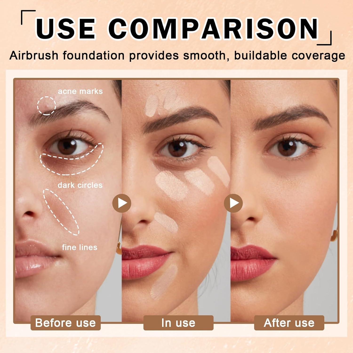 Spray de Base AirBrush DAMUSI Beige - Cobertura Sedosa y Duradera