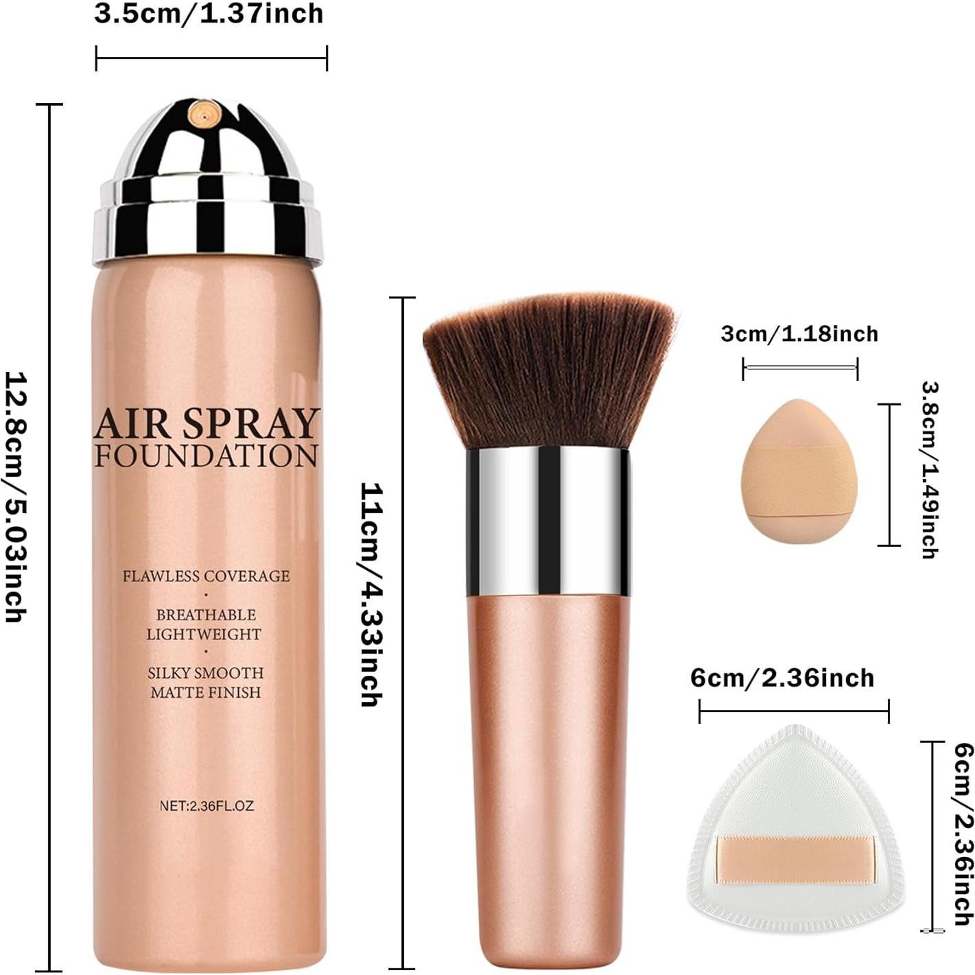 Spray de Base AirBrush DAMUSI Beige - Cobertura Sedosa y Duradera