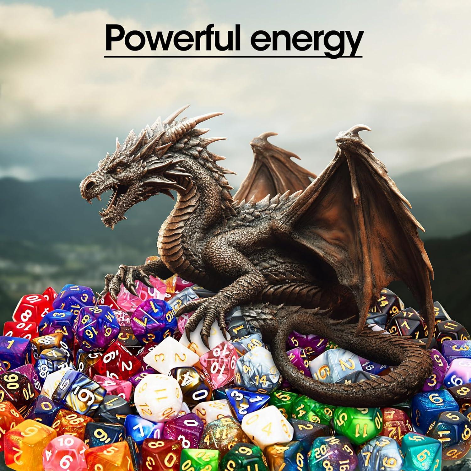 Set de Dados Poliedricos Pipirich 7 Piezas Rojo y Amarillo