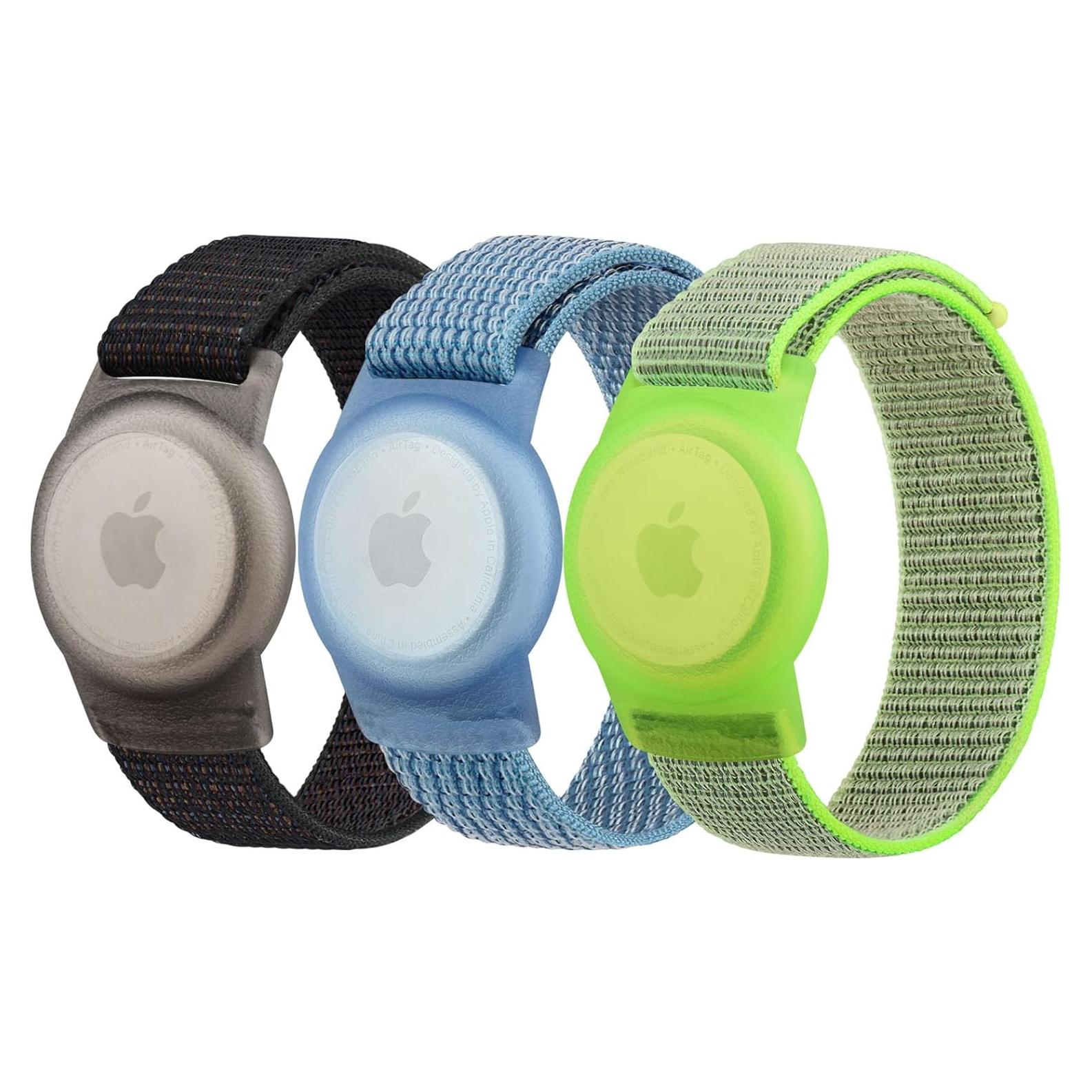 Paquete de 3 Pulseras de Nylon Vancle para AirTag Niños