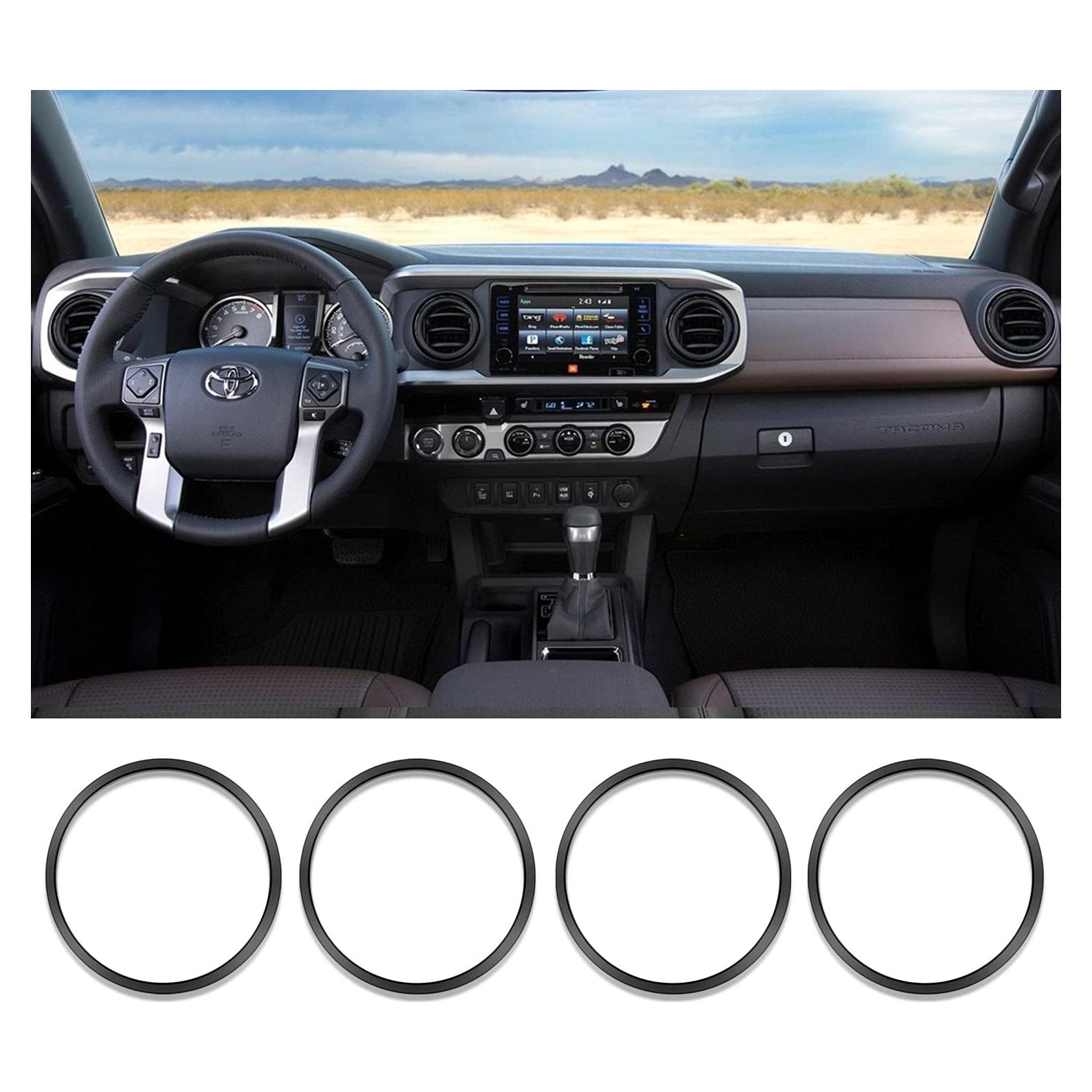Anillos de Decoración de Ventilación Toyota Tacoma 2016-2021 - 4 Piezas Negro
