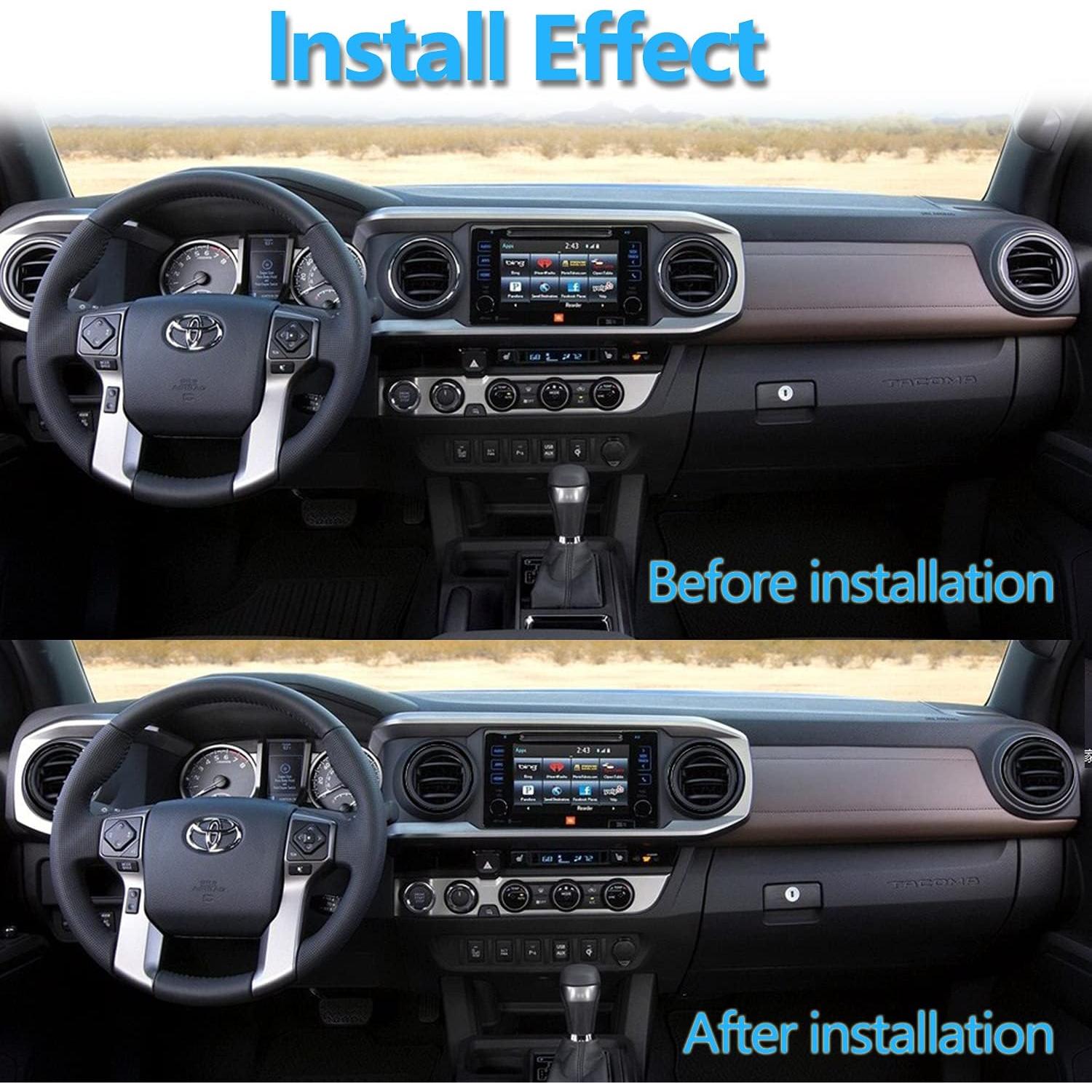 Anillos de Decoración de Ventilación Toyota Tacoma 2016-2021 - 4 Piezas Negro