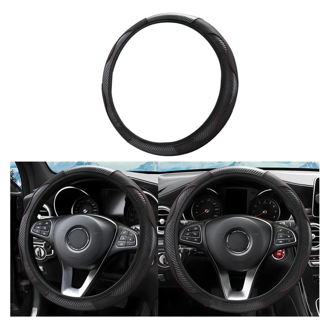 Funda de Volante de Coche Fekey&JF Microfibra PU 38 cm Antideslizante