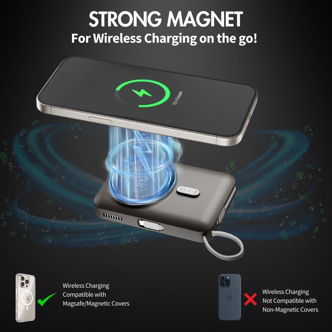 Batería Externa Magnética 10000mAh SU Flow+ Carga Rápida