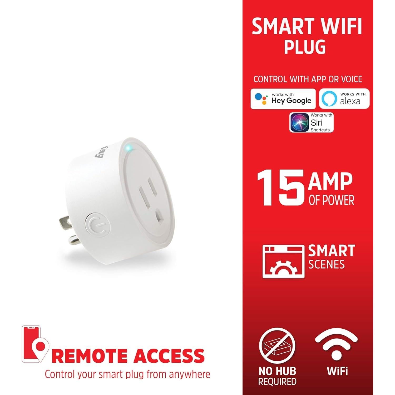 Enchufe Inteligente Energizer Connect WiFi 15W Control Voz