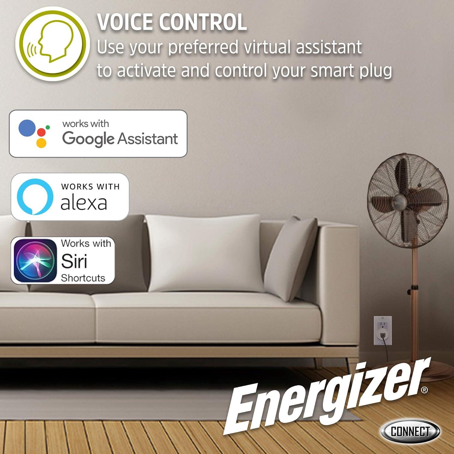 Enchufe Inteligente Energizer Connect WiFi 15W Control Voz