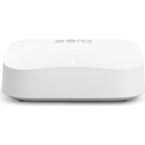 Amazon eero Pro 6E mesh wifi router with 1 month free eero Plus (auto-renews) - Coverage up to 2,000 sq. ft., Connect 100+ devices, 1-pack