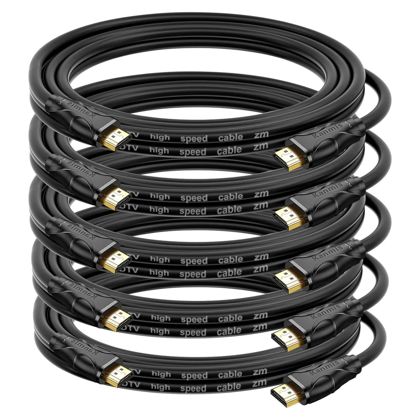 Cable HDMI 2.1 0.46m Kanmis 5pcs Alta Velocidad 8K 60Hz