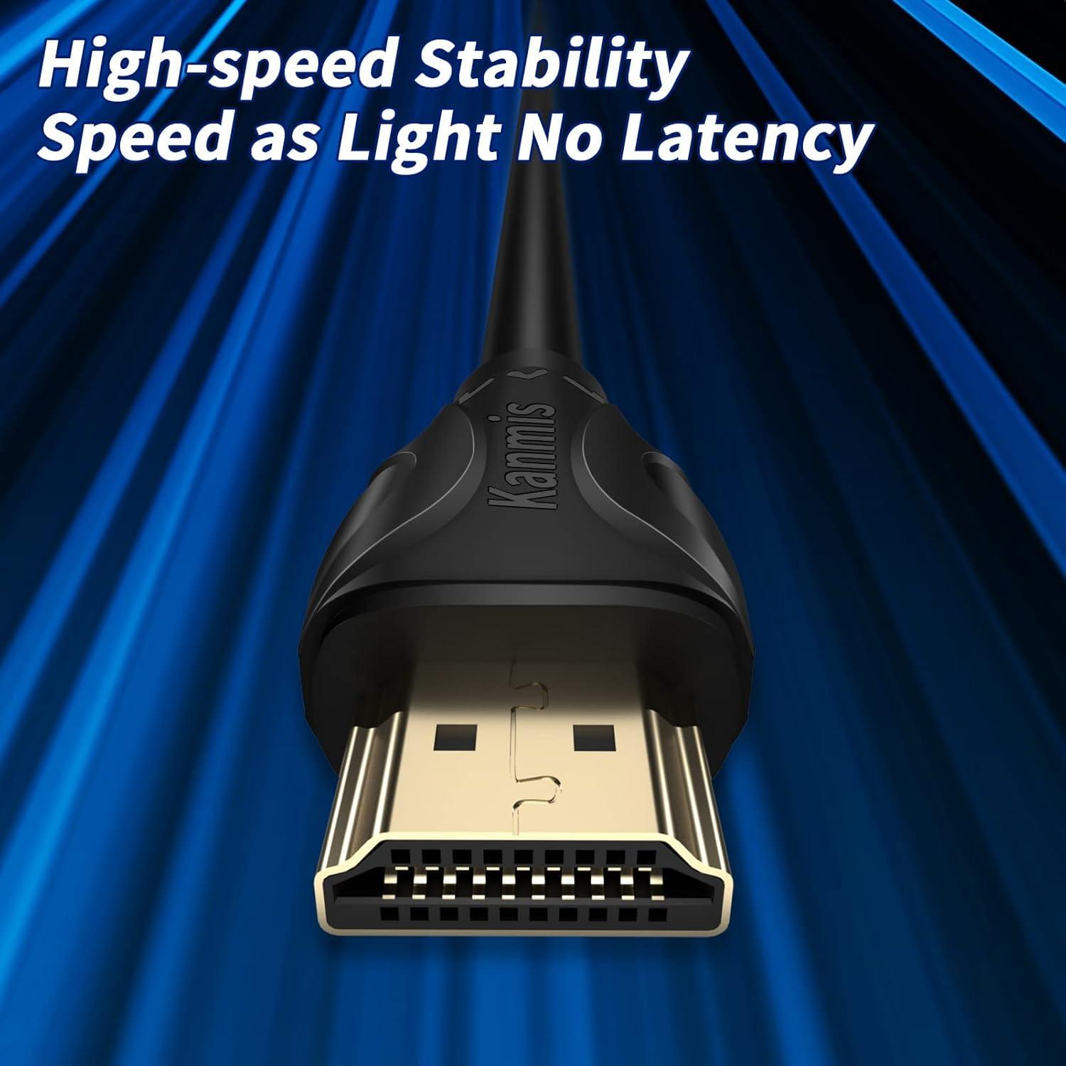 Cable HDMI 2.1 0.46m Kanmis 5pcs Alta Velocidad 8K 60Hz