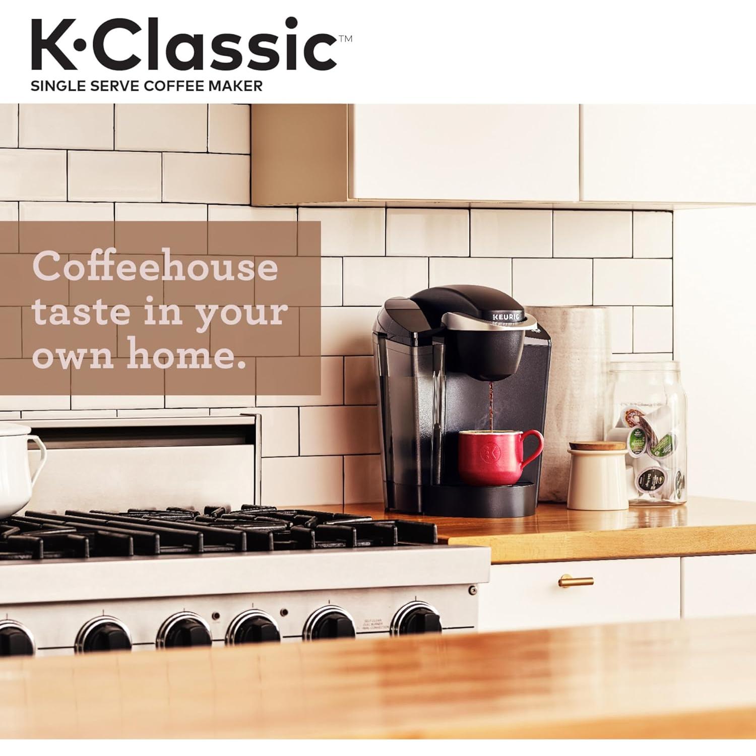 Cafetera de una Sola Porción Keurig K-Classic 1.42L Negra