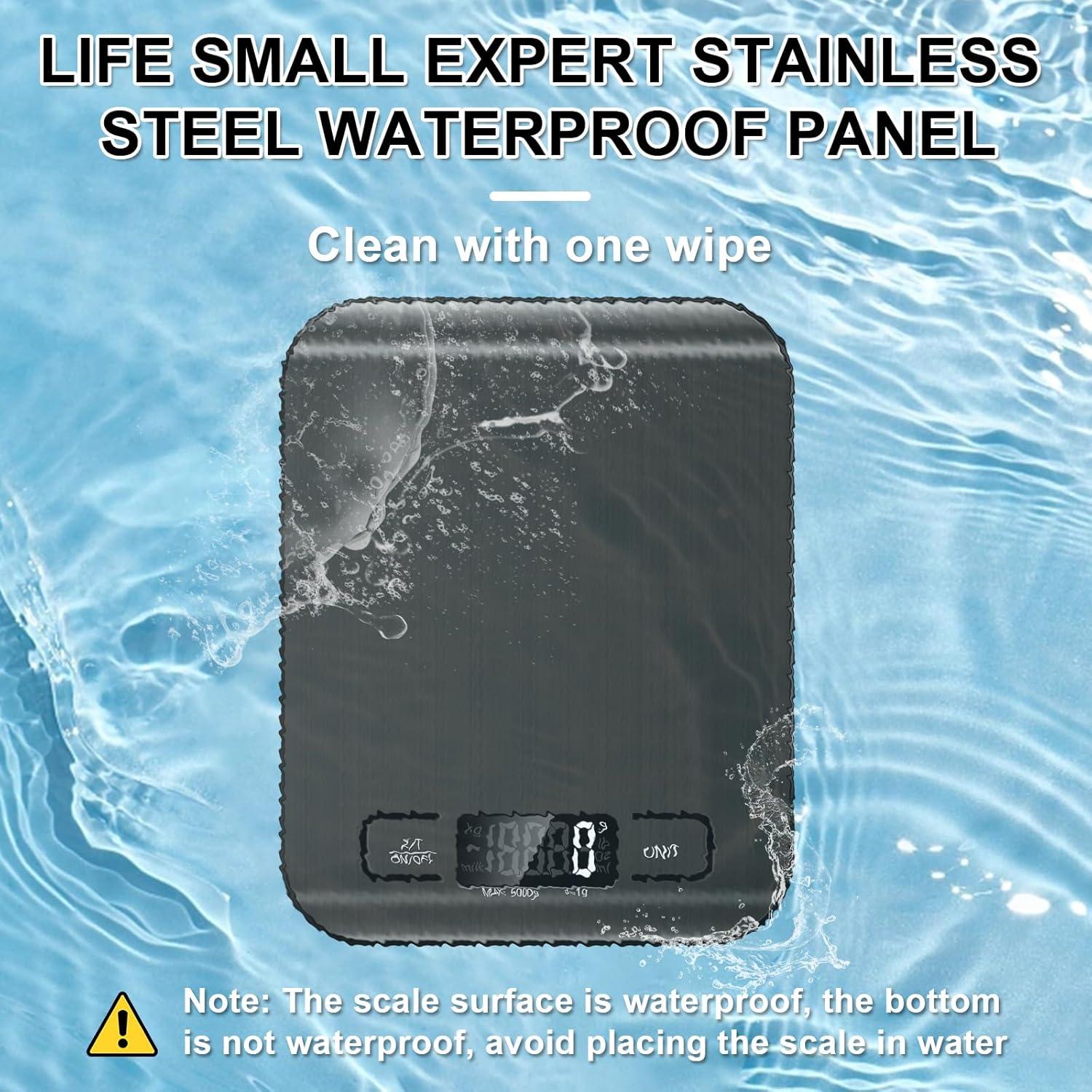 Báscula de Cocina Digital SOYOK 4.99kg Pantalla LCD Acero Inoxidable