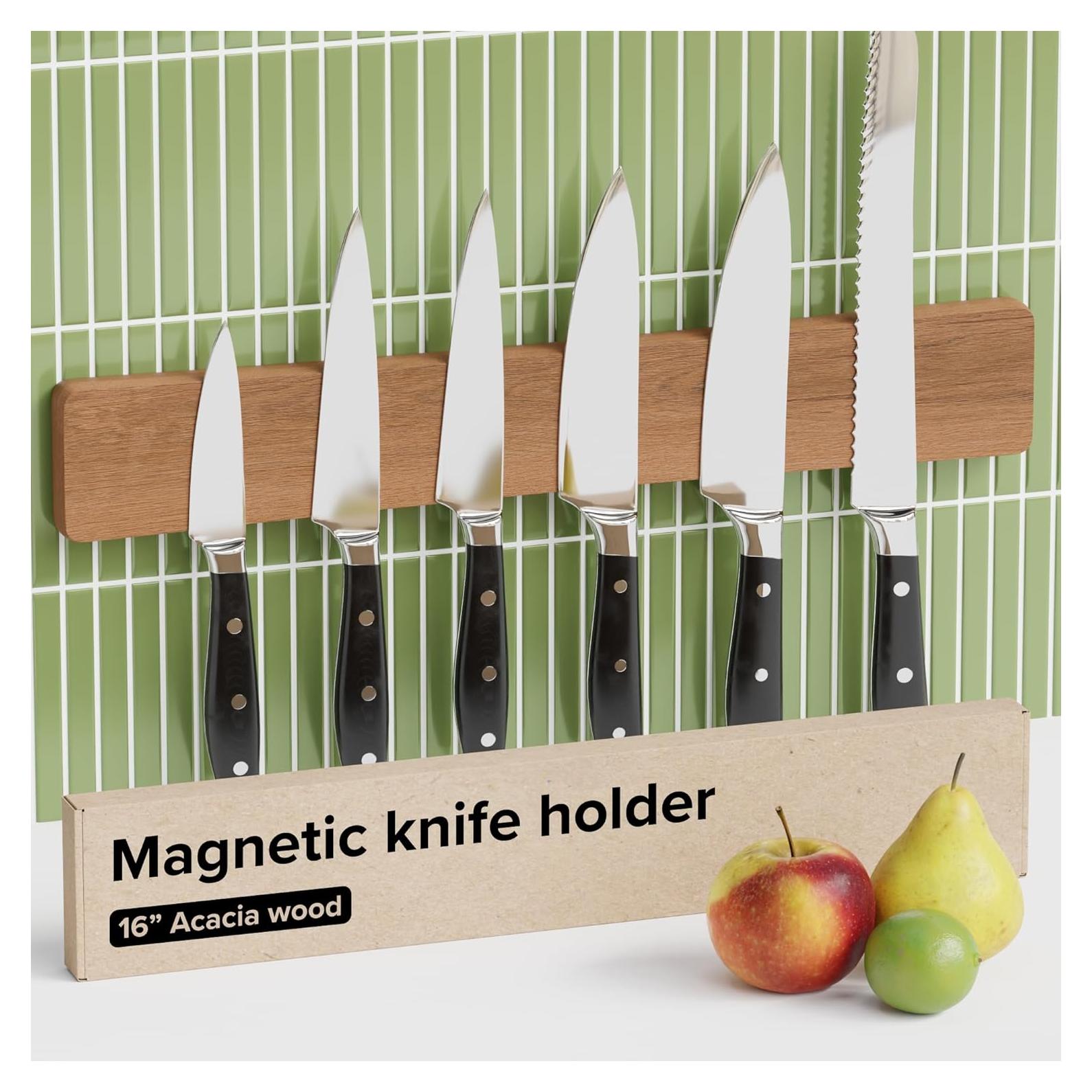 Tira Magnética para Cuchillos X-bet 40.64 cm Madera de Haya