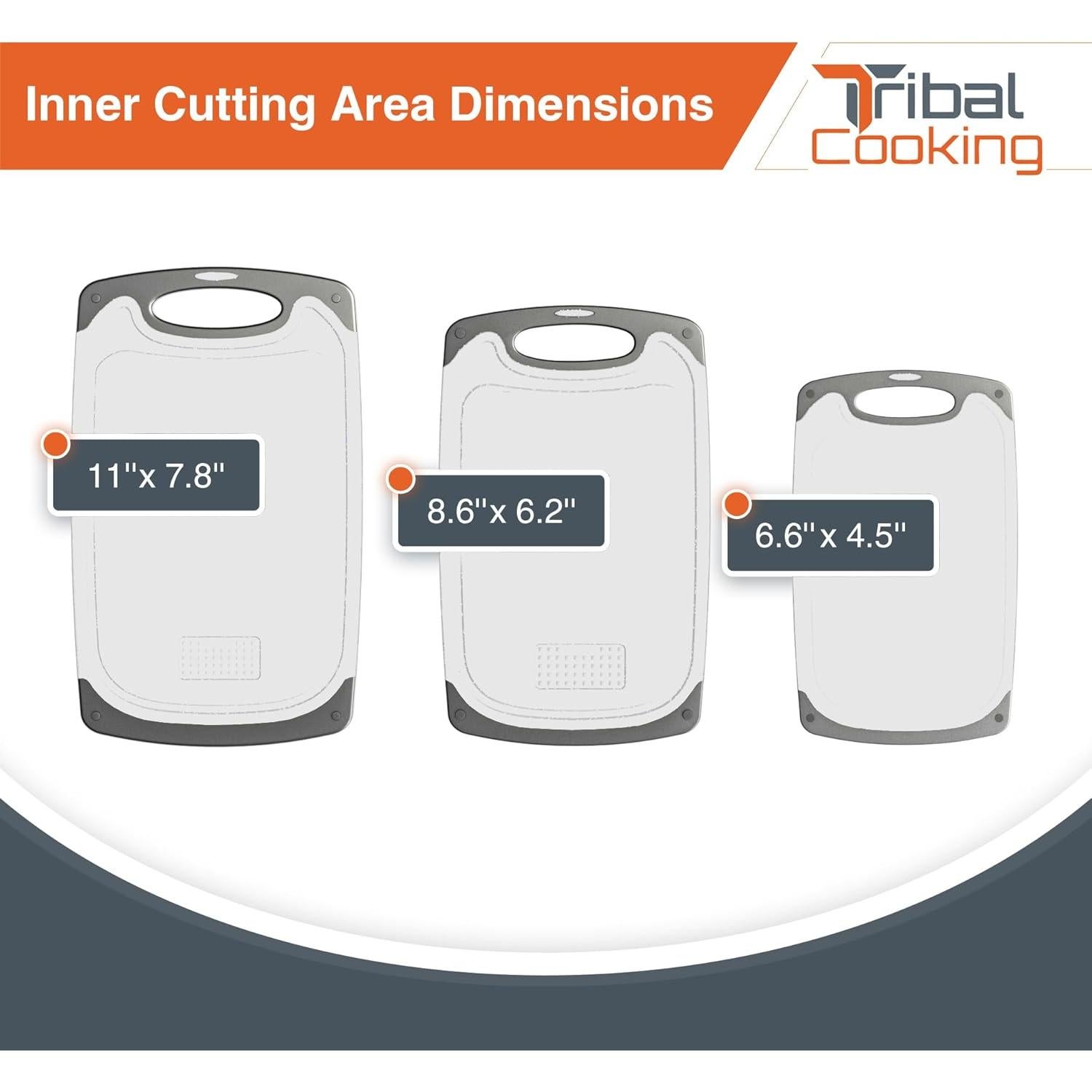 Set de 3 Tablas de Cortar Tribal Cooking Antideslizantes