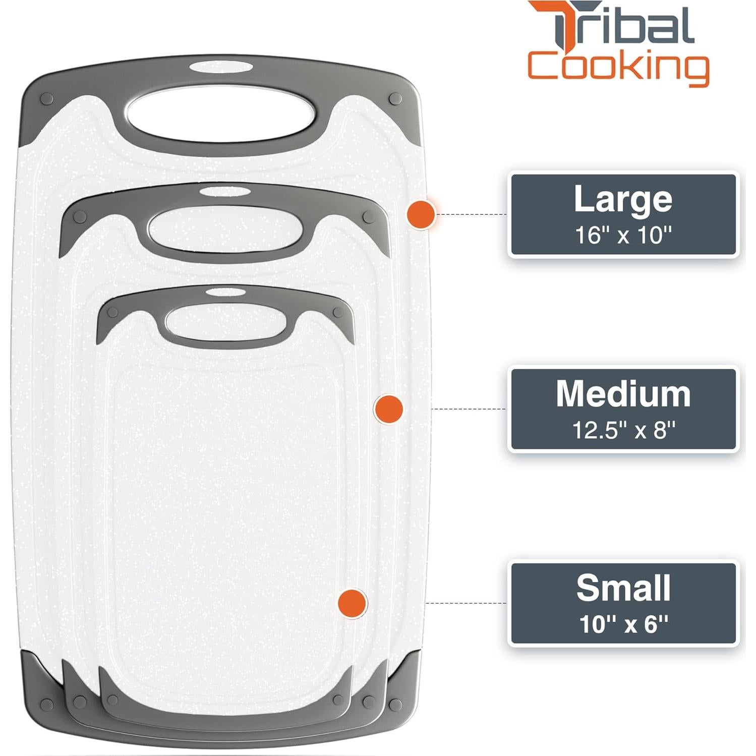 Set de 3 Tablas de Cortar Tribal Cooking Antideslizantes