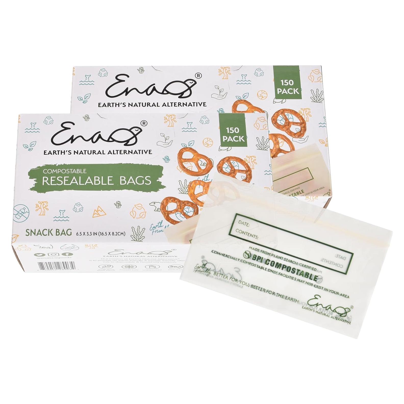 Bolsas de Almacenamiento Compostables Alternativa Natural 6 Unidades