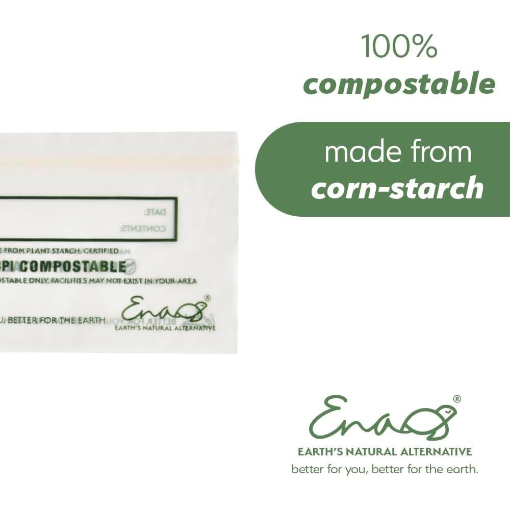 Bolsas de Almacenamiento Compostables Alternativa Natural 6 Unidades