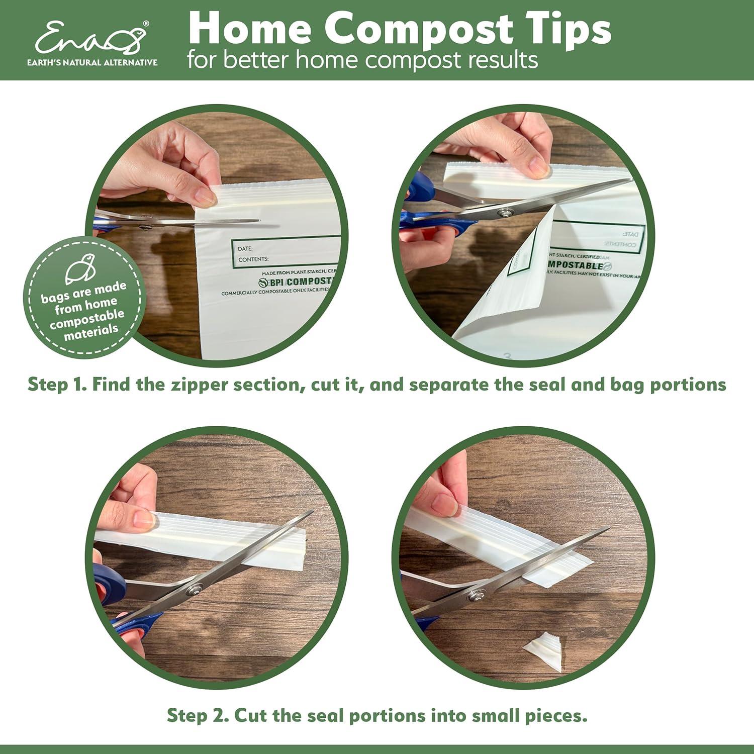 Bolsas de Almacenamiento Compostables Alternativa Natural 6 Unidades