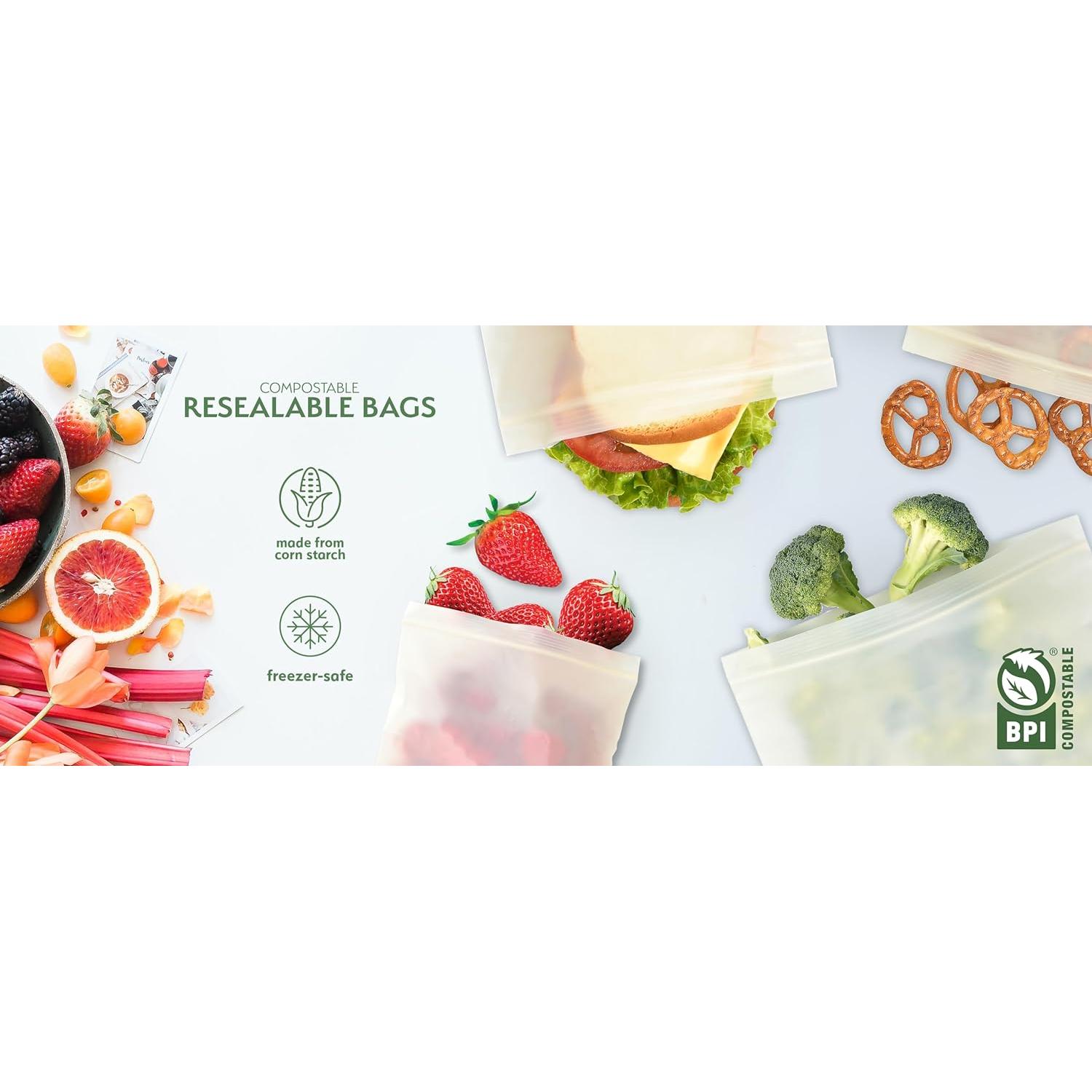 Bolsas de Almacenamiento Compostables Alternativa Natural 6 Unidades