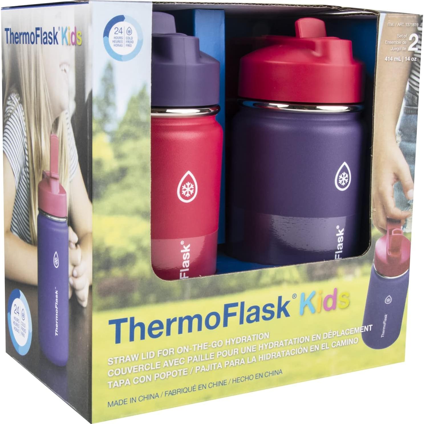 Botellas de Agua ThermoFlask para Niños 414 ml - 2 Piezas