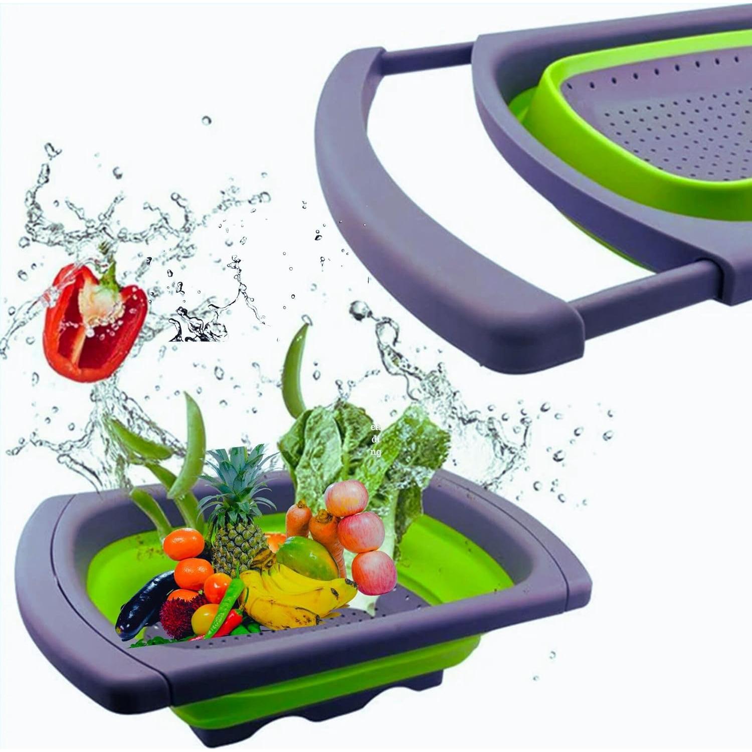 Colador Plegable de Silicona MAUCA 39x26.5 cm con Peladores