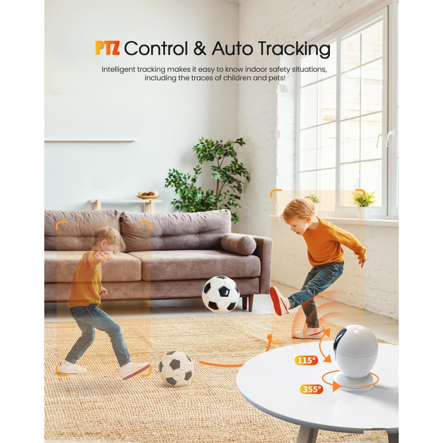 Cámara de Seguridad Interior Usogood D45 2.5K 360° WiFi