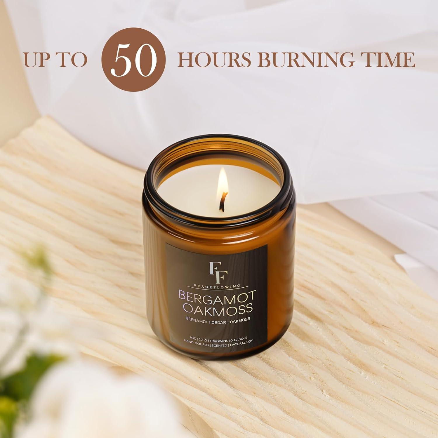 Juego de Velas Aromáticas de Cera de Soja 8 Pack 480 Horas