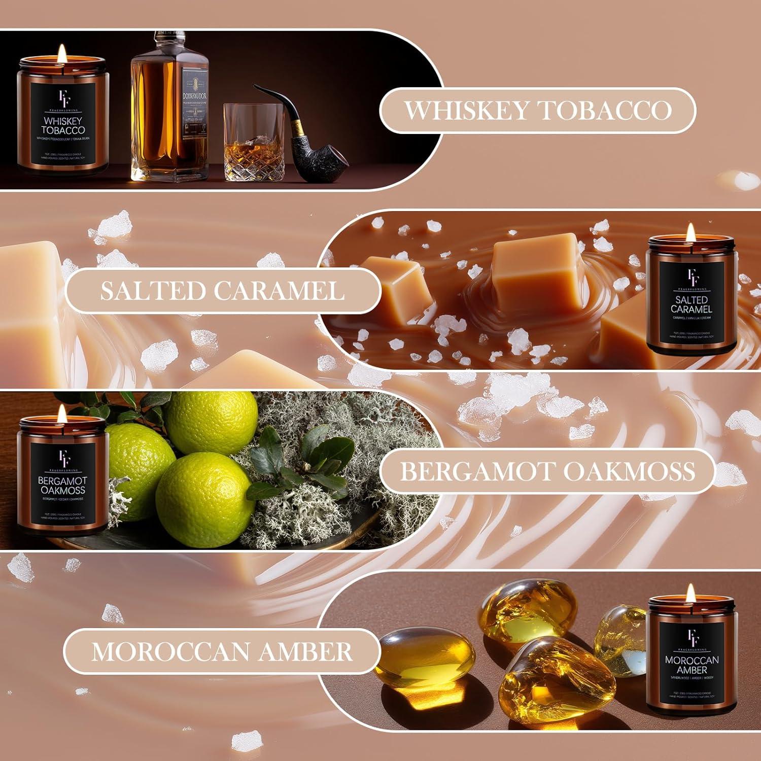 Juego de Velas Aromáticas de Cera de Soja 8 Pack 480 Horas