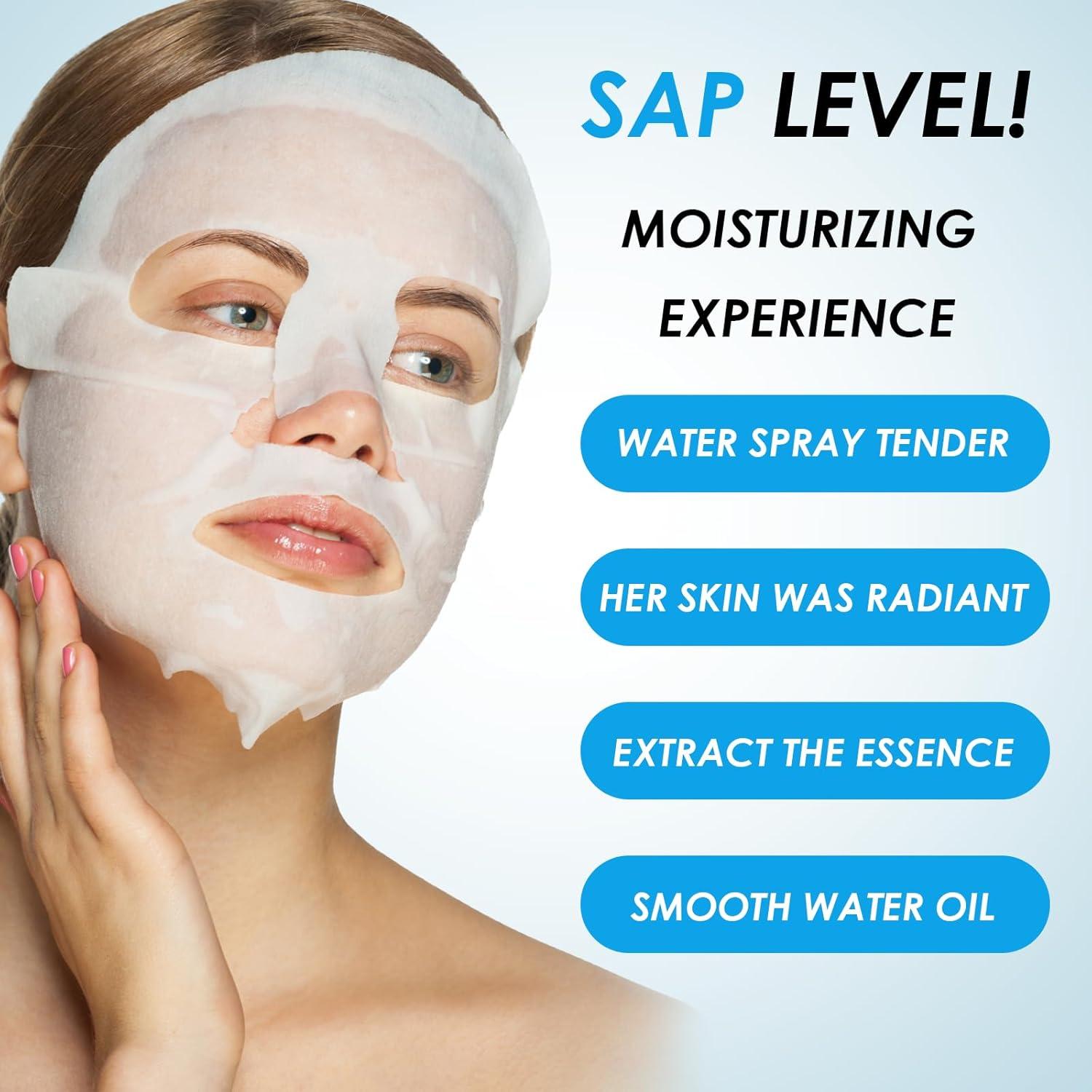 Paquete de 12 Mascarillas Faciales Hidratantes Qullmartle