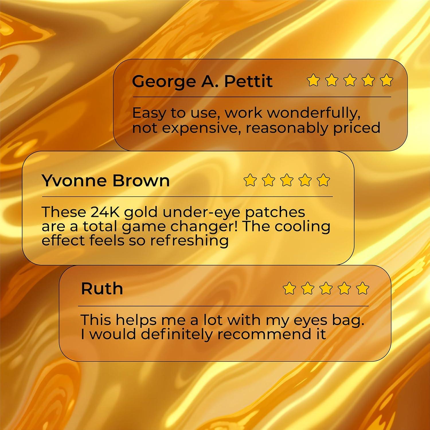 Parches de Ojos de Colágeno KINPUR 24K - 25 Pares Antienvejecimiento