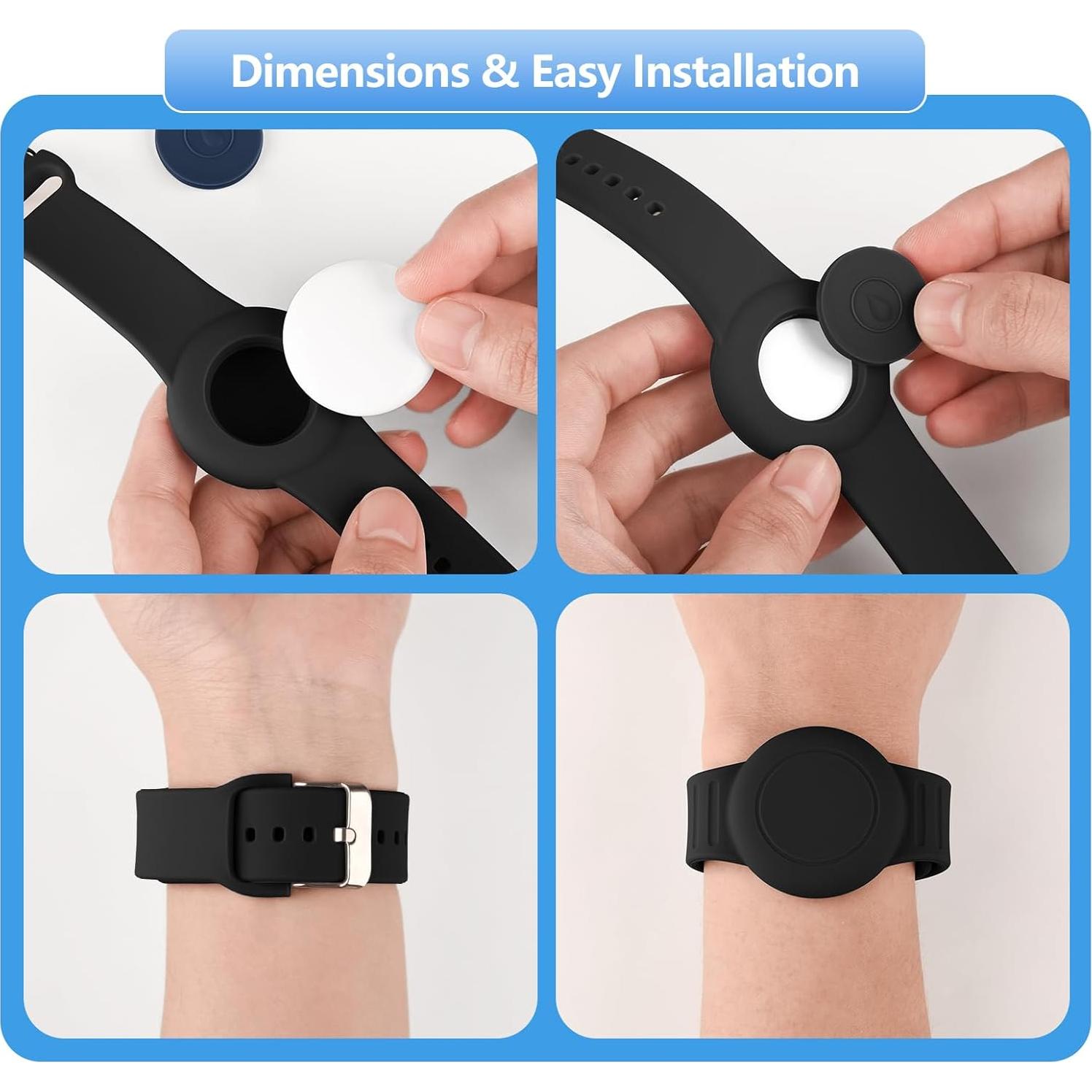 Paquete de 2 pulseras AirTag Vancle para niños impermeables