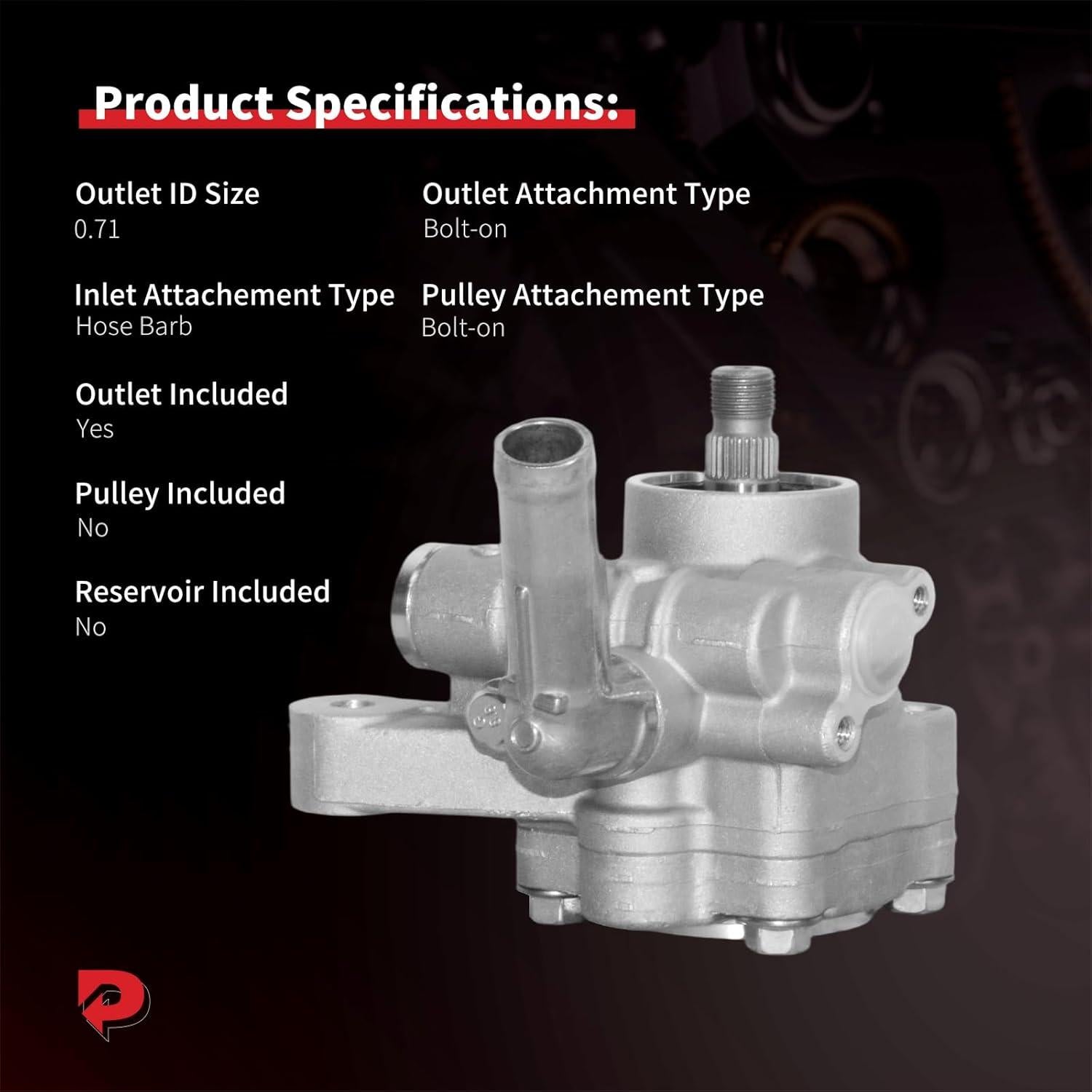 Bomba de dirección asistida PHOBOOS para Honda Accord 1998-2002