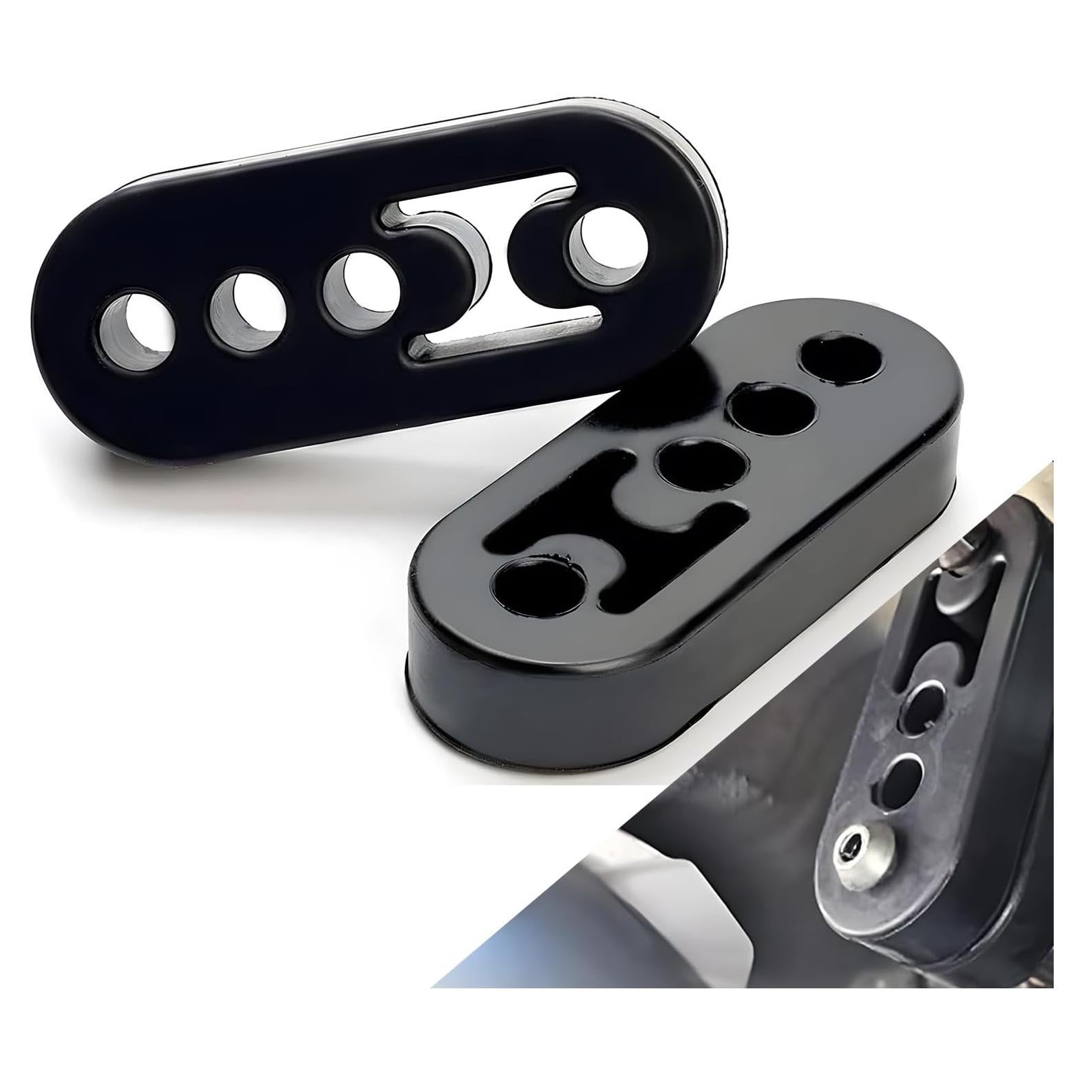 Soporte de Silenciador de Escape Jewkot 2 PCS Universal Negro
